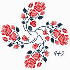 LAUBURU ROSE OVERSIZE COL V BLANC